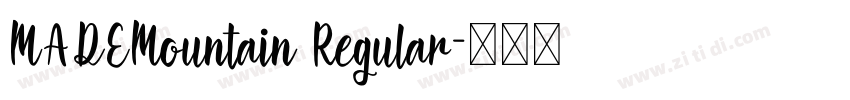 MADEMountain Regular字体转换